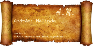 Andrási Melinda névjegykártya