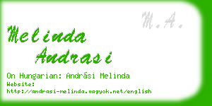 melinda andrasi business card